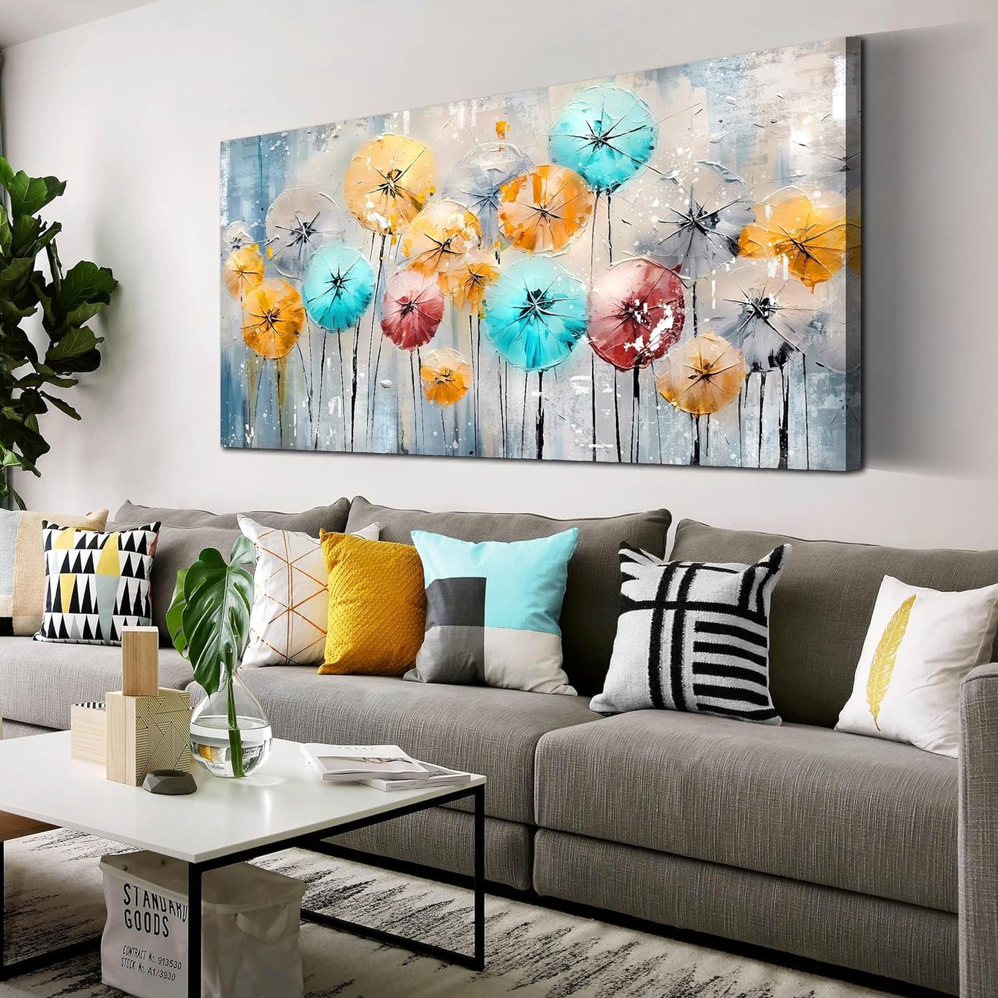 24"x48" Dandelion Canvas Wall Decor