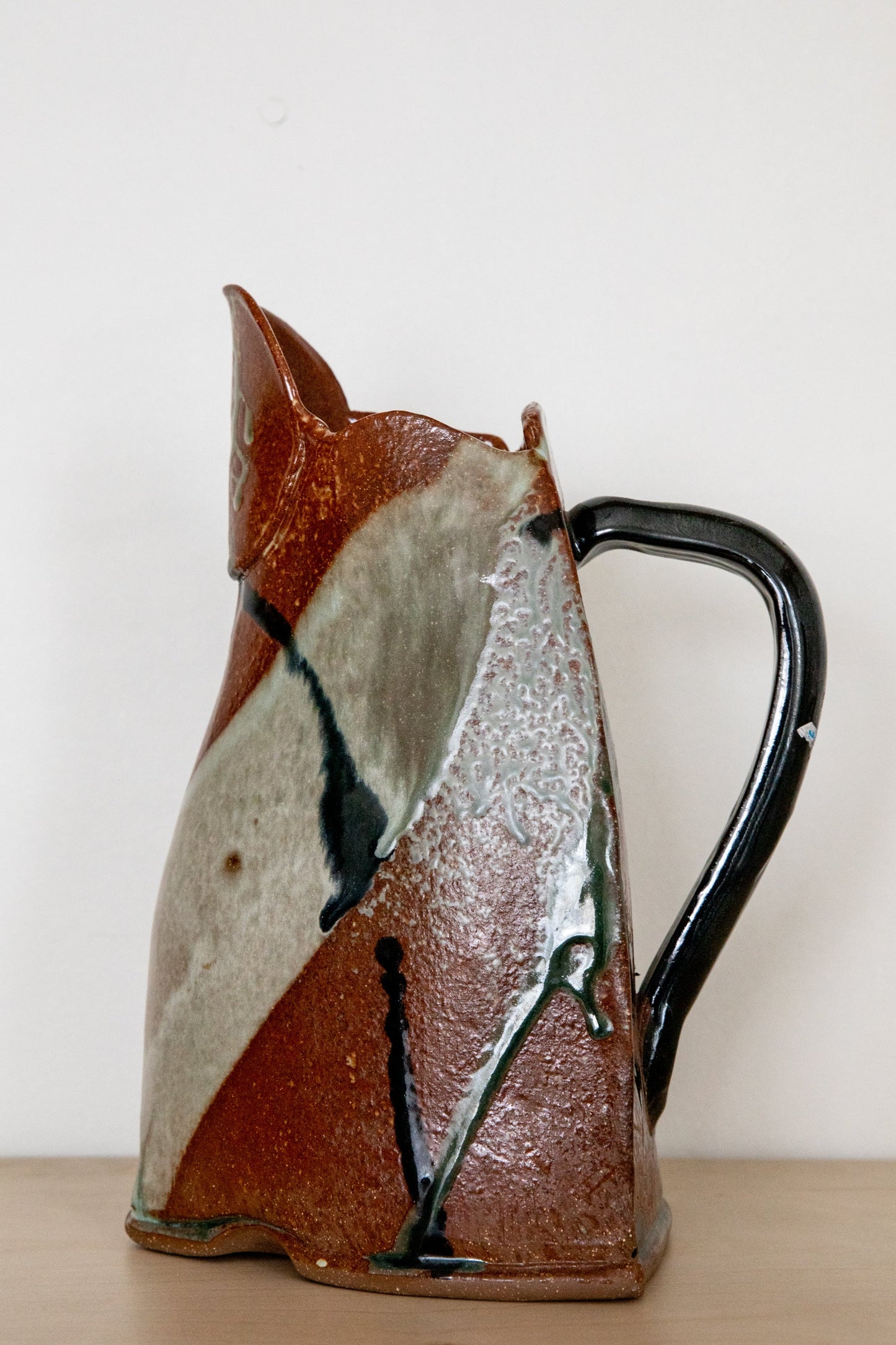 Brown Drip Glaze Ceramic Pitcher