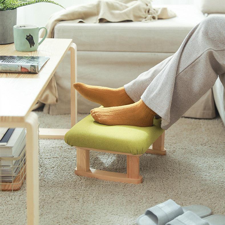 Step On The Pedal Of The Foot Stool