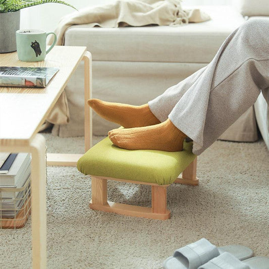 Step On The Pedal Of The Foot Stool