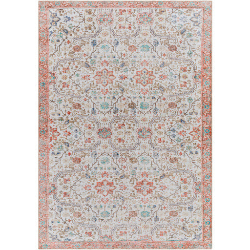 Amelie Rug - AML2365 - Gray/Coral/Blue