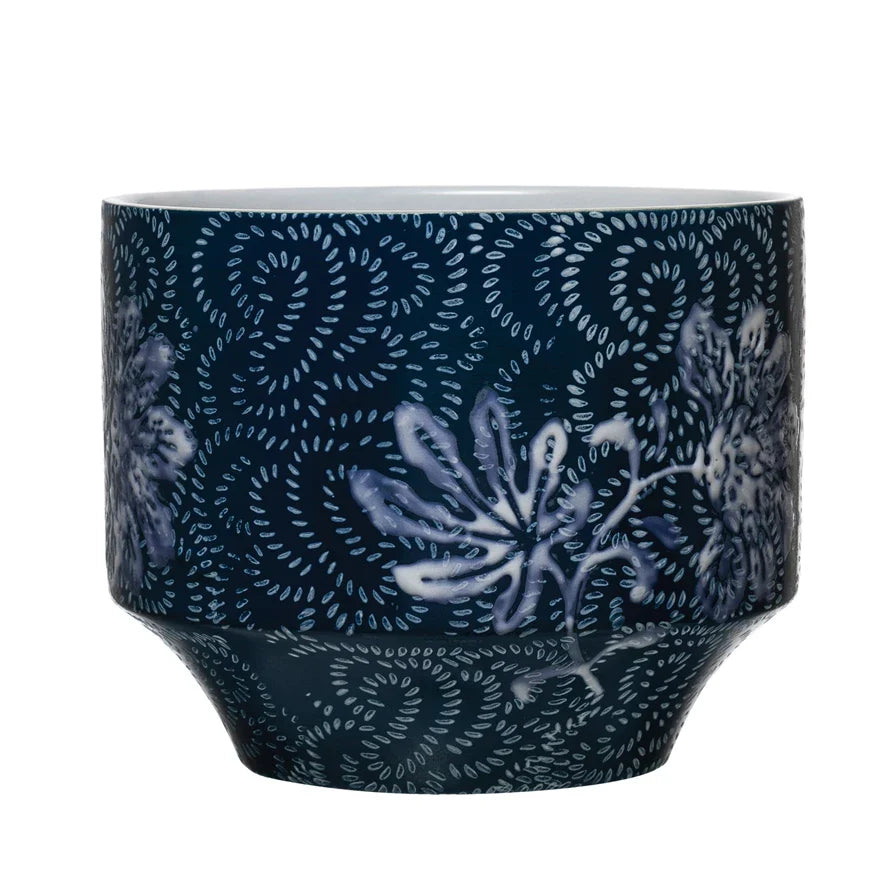 Blue & White Planter - Madison's Niche