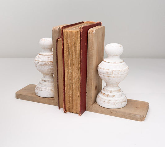 Trade Cie Set of 2 Wood Finial Bookends