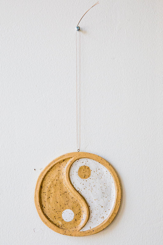 White Yin Yang Wall Charm