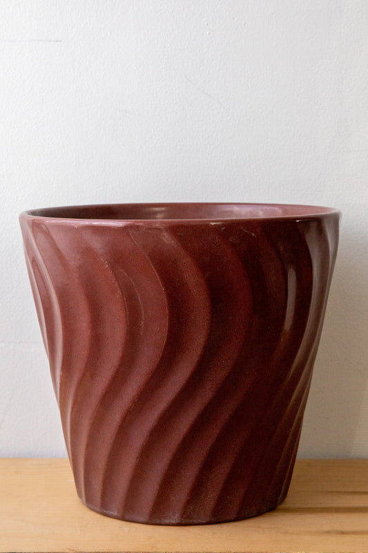 XL Brown Wavy Planter