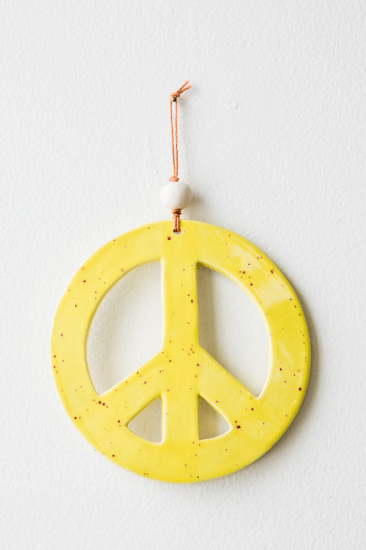 Yellow Peace Wall Hanging